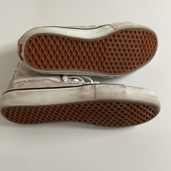 Vans Gray suede and pink and white checkers Size 10.5 Men - Picture 4 of 6